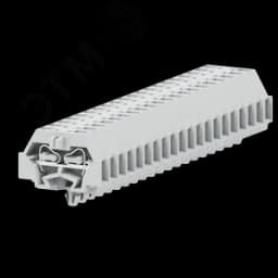 Клемма TB 1-1 с бок. подключ. с защелк. ножками, сечение 1,5 мм. кв., светло-серая