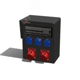 Устройство распределительное настенное твердая резина IP44 63A корпус 298х370х203