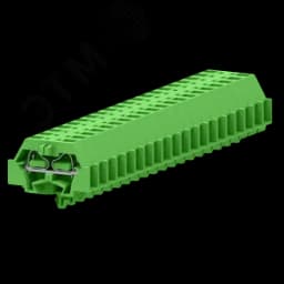 Клемма TB 1-1 с бок. подключ. с защелк. ножками, зеленая SUPU