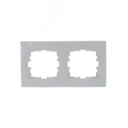 KARINA Рамка 2-ая горизонтальная б/вст белая (10шт/120шт) Lezard