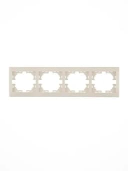 Рамка 4-м Mira горизонт. крем. LEZARD 701-0300-149