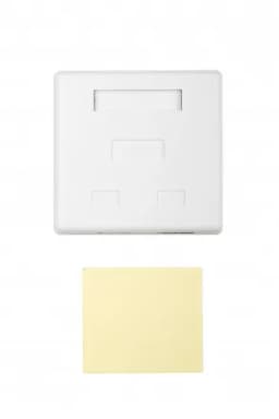 Розетка компьютерная RJ-45(8P8C) Hyperline SB1-2-8P8C-C6-WH