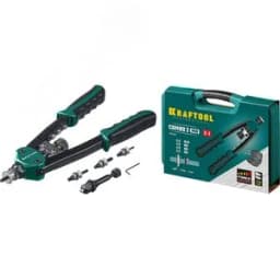 Комбинированный двуручный заклепочник в кейсе, 2 вида заклёпок, Combo2-M10