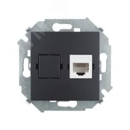 Розетка комп RJ45 кат.5е Systimax графит Simon