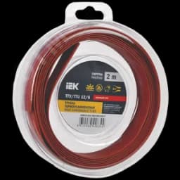 Трубка термоусадочная ТТУ нг-LS 12/6 красная (2м/упак) IEK