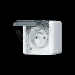 Розетка 16А 250V накладная франко-бельгийский стандарт