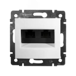 VALENA Розетка компьютерная RJ45х2 UTP белая 774231 LEGRAND