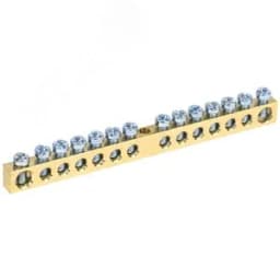 Шина нулевая с заземлением 6х9мм 14/1 крепление по центру YNN10-14-100 IEK