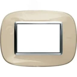 Axolute Накладки декоративные в форме эллипса прозрачные/бежевая карамель на 3 модуля