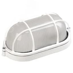 Светильник НПП1402 белый/овал с реш.60Вт IP54 IEK