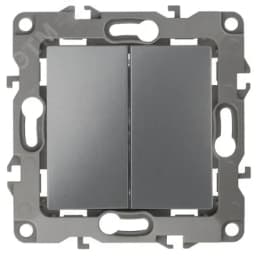 Переключатель Серия 12 12-1112-12 перекрёстный двойной, 10АХ-250В, графит