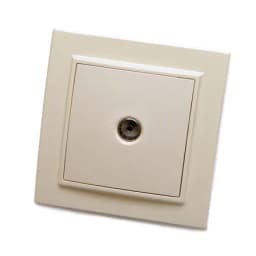 Розетка телевизионная 1местная STEKKER PST00900802 75 Ом 5862МГц серия Эрна слоновая кость 39234