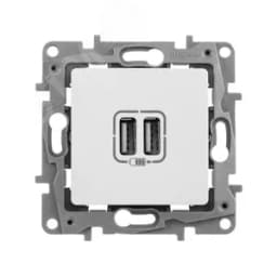 ETIKA Зарядное устройство с двумя USBразьемами 240В/5В 2400мА белый