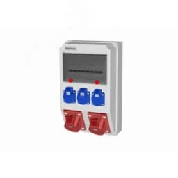 Устройство распределительное 00 3хSHUKO16А250В 2хСЕЕ16А5п с защитой, 222x369x130, настенное, пластик, IP44