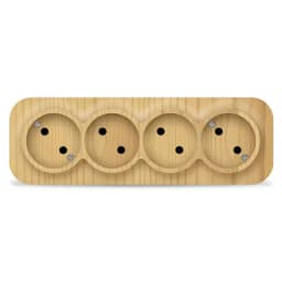 Розетка 4-м ОП 10А IP20 без заземл. сосна IONICH 1456