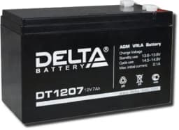 АКБ свинцово-кислотный герметичный Delta DT 1207, 12В, 7Ач