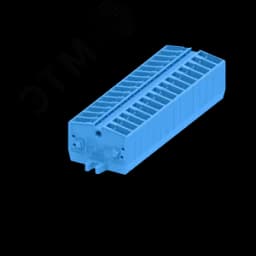 Клемма TB 1-1 бок. подключение с крепеж. фланцами, сечение 2,5 мм. кв., синяя