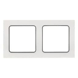 Стокгольм Рамка 2-местная белая с линией цвета черный EKF PROxima