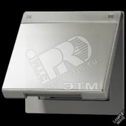 Крышка откидная с возвратной пружиной и полем для надписи 12х15мм антрацит