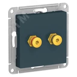Аудиорозетка ATLASDESIGN двухместная изумруд