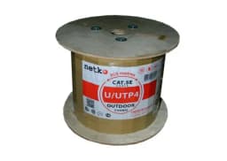 Кабель UUTP4 cat5e NETKO одножильный24 AWG BC на катушке 305м для наружных работ FLUKE TEST NETKO UTP260705E1H
