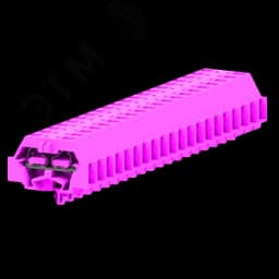 Клемма TB 1-1 с бок. подключ. с защелк. ножками, розовая.