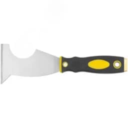 Шпатель многофункциональный Профи, толщ.лезв.1 мм, двухкомп. ручка с метал. бойком, усил.сталь, 75 мм