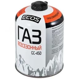 Газ всесезонный т.м. ECOS в баллоне GC-450 (резьбовой EPI-GAS, 450 г, Корея)