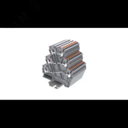 Клемма TP 3-уровневая угловая, Push-in, сечение 2,5 мм. кв., серая