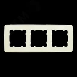 Рамка трехместная, скрытой установки, цвет слоновая кость