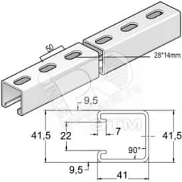 Профиль монтажный MP41.41.250.6S Вергокан Россия