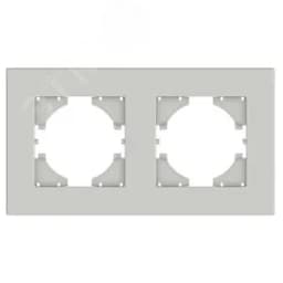 Рамка 2-местная City, жемчуг