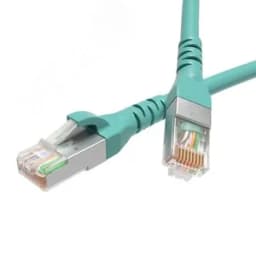 Патч-корд экранированный CAT6A S/FTP 4х2. LSZH. бирюзовый. 5.0 м DKC