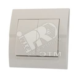 DERIY Выкл. х2 ПБТ белый 702-0202-101 Lezard