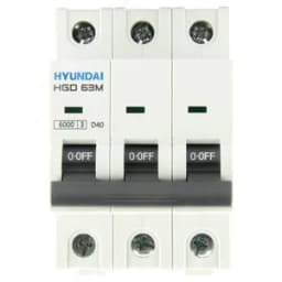 Автоматический выключатель HGD63-M 3PMCS0000C 00040 3 полюса, 40А, ток к.з. 6kA, хар-ка C