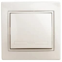 Выключатель одноклавишный, в рамку (скрытого монтажа) слоновая кость 10А 250В Intro Plano 1-101-02 Б0053722 ЭРА