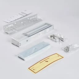 Электромагнитный замок (сила удержания 280кг), в комплекте с уголком, цвет серебристый сатинированный алюминий RAL 7047 RL-EML280-L0S R-Lock