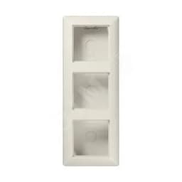 Коробка для накладного монтажа 3-я с негорючим основанием, в комплекте с рамкой для установки устройств и накладок серии A для горизонтальной/вертикальной установки Серия- AS500 Материал- дуропласт Цвет- слоновая кость JUNG