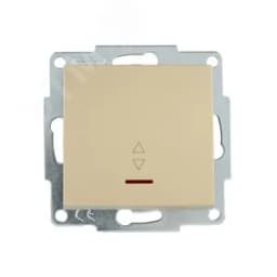 VESNA Выключатель проходной с подсветкой золото