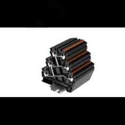 Клемма TP 3-уровневая угловая, Push-in, сечение 2,5 мм. кв., черная SUPU