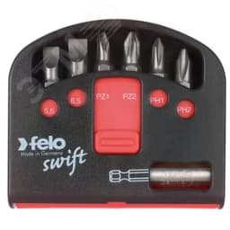 Набор бит Tx Industrial с держателем бит в кейсе Swift, 7 шт Felo