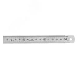 Линейка измерительная метал. 150х19 поверка (клеймо) Hortz