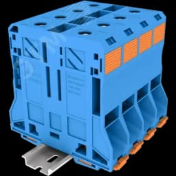 Клемма сильноточная TP 1-1 проходная Push-in, сечение 95 мм. кв., синяя