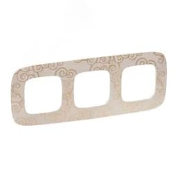 Valena ALLURE Рамка 3 поста Нарцисс золото универсальная Legrand Euro