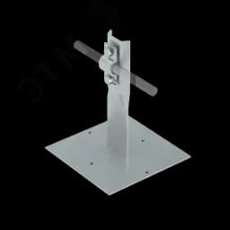 Приклееваемый держатель болтовой для прутка D 5-10 мм H150 мм HD