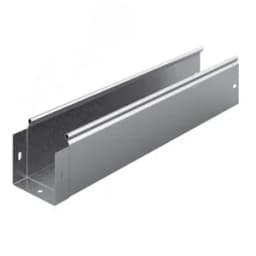 Металлический лоток неперфорированный 100х100х3000, толщина 0,8 мм, Сендзимир цинк