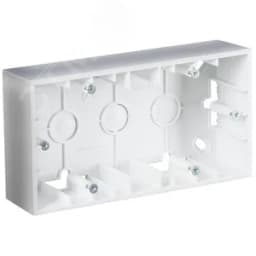 Коробка для наружного монтажа на 2 поста, алюминий