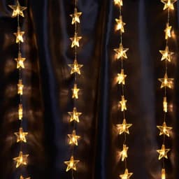 Светодиодная гирлянда Feron CL25 занавес Звездочки 21м 3м 230V 2700K статичная c питанием от сети прозрачный шнур 48607