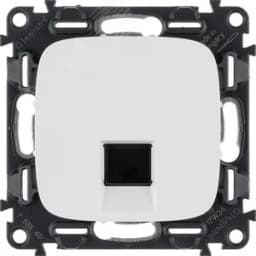 Розетка Valena ALLURE информационная одиночная RJ45 категория 5е UTP лицевая панель белая