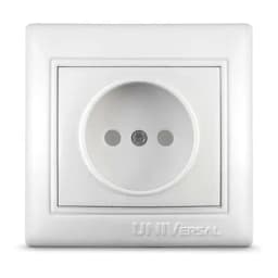 Розетка 1-м СП Севиль 16А IP20 без заземл. защ. шторки бел. UNIVersal С0047